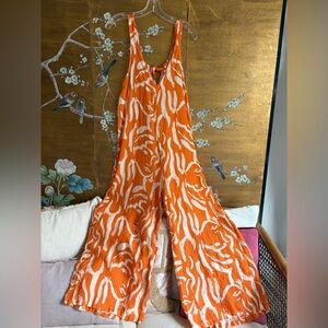 100% Linen jumpsuit, Farm Rio, Free People Vibes.